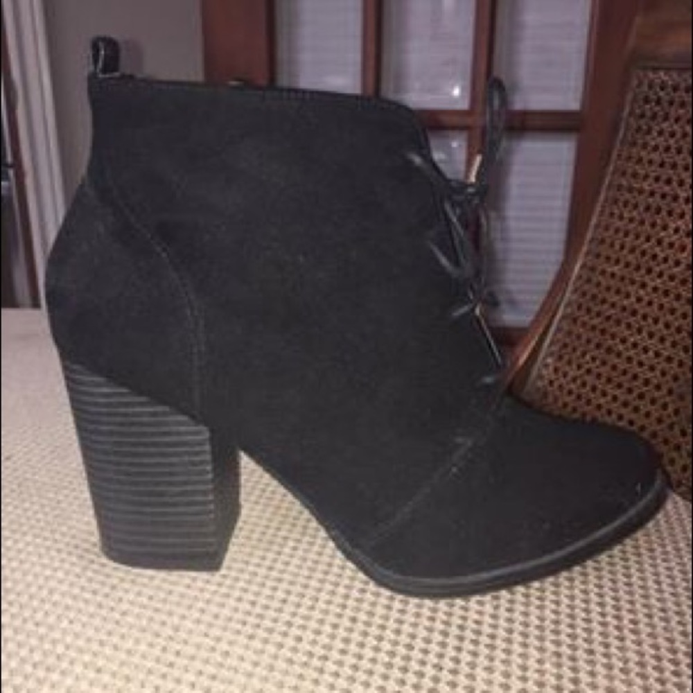 Spring Black Booties 4 inch heel